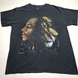 Zion Rootswear Bob Marley Lion Graphic T-Shirt Men's Size Large 2007 Distressed